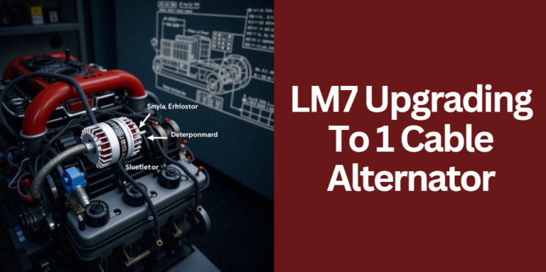 LM7 Upgrading To 1 Cable Alternator